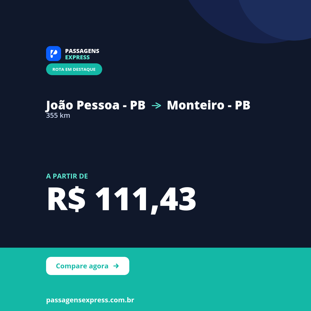 João Pessoa - PB -> Monteiro - PB